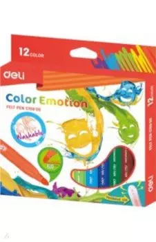 Фломастеры 12 цвета "Deli Color Emotion" (EC10800)