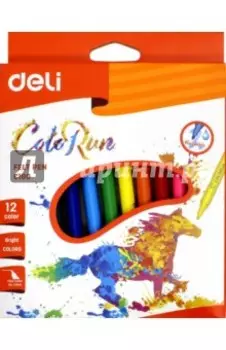 Фломастеры 12 цветов "ColoRun" смываемые (EC10000)