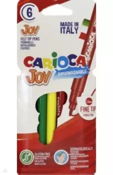 Фломастеры "CARIOCA JOY", 6 цветов (40549)