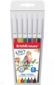 Фломастеры Easy Washable, 6 цветов