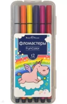 Фломастеры FunColor, 12 цветов, в ассортименте