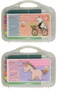 Фломастеры-кисточки Funcolor, 12 цветов