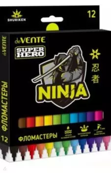 Фломастеры SuperHero, 12 цветов