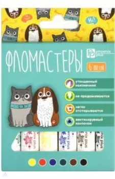 Фломастеры утолщенные Арт-братва, 6 цветов