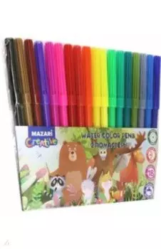 Фломастеры Веселые животные, 18 цветов