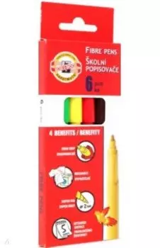 Фломастеры Zoo 1002, 6 цветов, смываемые