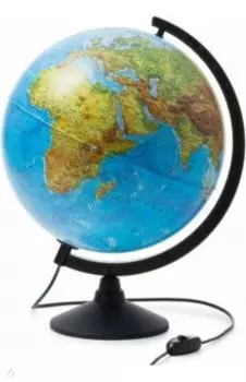 Глобус Земли физико-политический, d320, подсветка (К013200101)