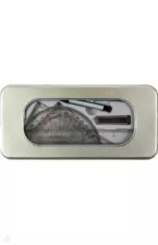 Готовальня, 7 предметов, в металлическом футляре