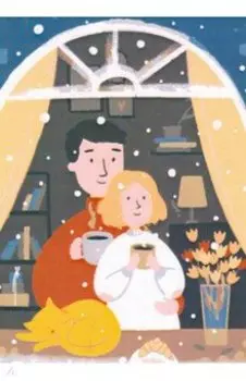 Холст 22х30 Влюбленная пара (Х-2818)