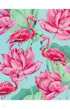 Холст с красками 30х40 Фламинго и цветы (ХК-5845)