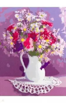 Холст с красками Полевые цветочки