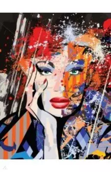 Холст с красками Портрет девушки