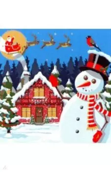 Холст с красками Тихий вечер у дома