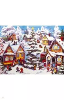 Холст с красками Зимний солнечный день