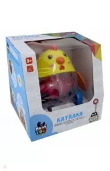 Игрушка пластиковая светящаяся, каталка "КУРОЧКА" (ВВ2380)