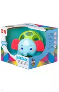 Игрушка развивающая. Погремушка Слоненок, пластиковая