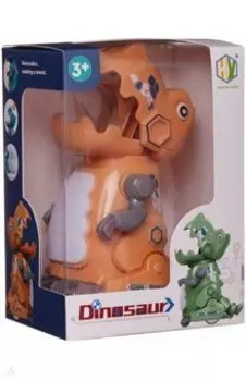 Игрушка заводная Динозавр, светло-коричневый