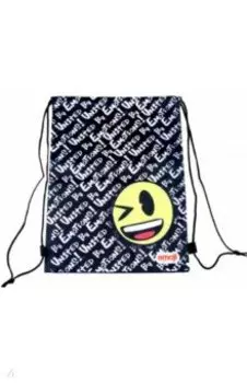 Эмоджи. Мешок для обуви. Смайлик двухсторонний