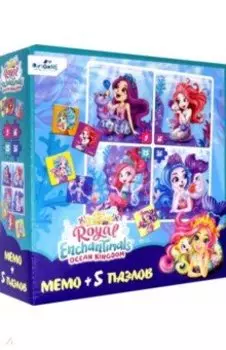 Энчантималс. Игровой набор. Мемо+5 пазлов