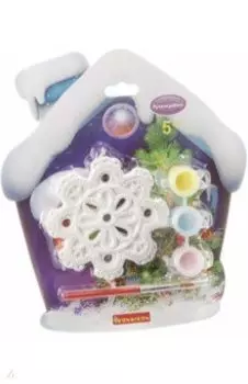 Ёлочные украшения "Снежинка на карте домик" (ВВ1655)