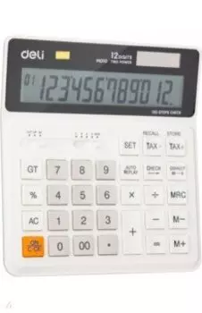 Калькулятор бухгалтерский, белый