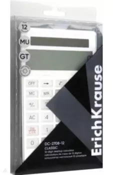 Калькулятор настольный 12-разрядов DC-2708-12 Classic, белый