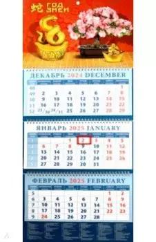Календарь квартальный на 2025 год Год змеи