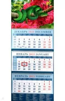 Календарь квартальный на 2025 год Год змеи