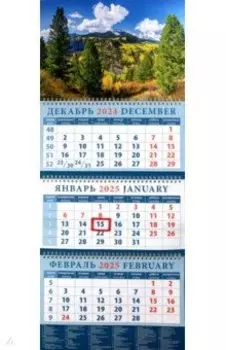 Календарь квартальный на 2025 год Прекрасный пейзаж