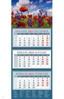 Календарь на 2024 год Пейзаж с маками