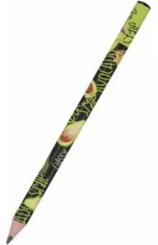 Карандаш чернографитовый HappyGraphix Jumbo. Avocado style. Rock star, 4В