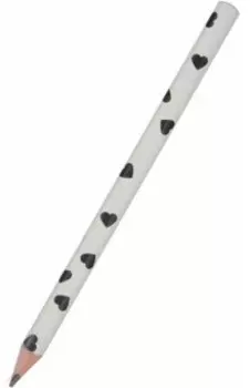 Карандаш чернографитовый HappyGraphix Jumbo. Монохром. Сердечки, 4В