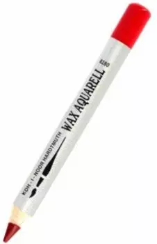 Карандаш восковой акварельный карминовый красный