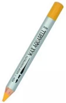 Карандаш восковой акварельный, желтый темный