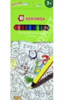 Карандаши 12 цветов из черного дерева (B33412)