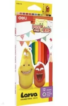 Карандаши 12 цветов Larva