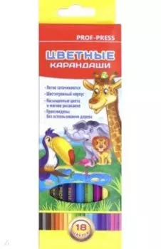 Карандаши 18 цветов МУЛЬТИКИ (КЦ-8380)
