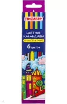 Карандаши 6 цветов "СКАЗОЧНЫЙ ГОРОД" (181582)