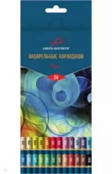 Карандаши акварельные Fine, 24 цвета