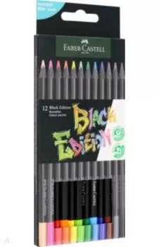 Карандаши Black Edition, трехгранные, 12 цветов