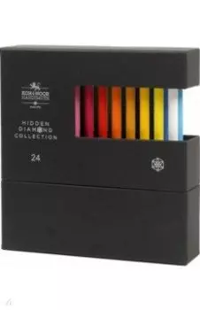 Карандаши цельнографитные в лаке Hidden Diamond Collection, 24 цвета