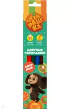 Карандаши Чебурашка, 6 цветов