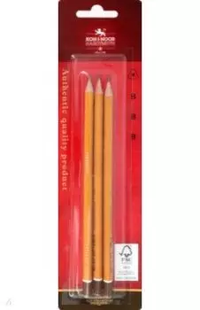 Карандаши чернографитные 1580, B, 3 штуки