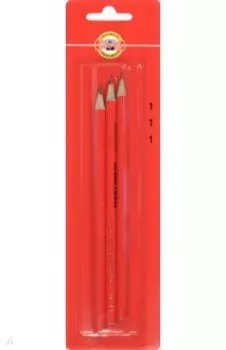 Карандаши чернографитные, B, 3 штуки