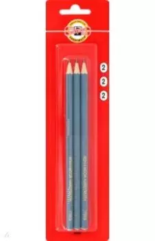Карандаши чернографитные, HB, 3 штуки
