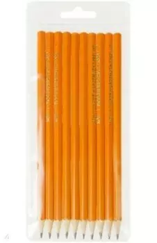 Карандаши чернографитные разной твердости, 10 штук