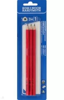 Карандаши чернографитные Triograph, B, 3 штуки