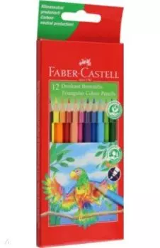 Карандаши цветные, 12 цветов, трехгранные
