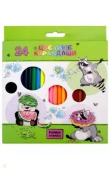 Карандаши цветные 24 цветов "Забавные истории" (BKc_24101)