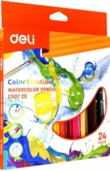 Карандаши цветные акварельные Color Emotion, 24 цвета, в ассортименте